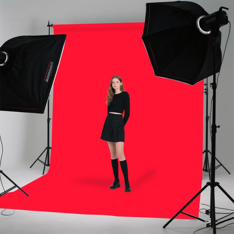 LYLYCTY Red Photo Backdrop for Photoshoot Photography Background Studio Backdrop Streaming Video Shooting 5x7FT - Image 4